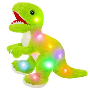 Pluszowe lalki 45 cm zielone dinozaur muzyczne pluszowe zwierzęta zabawne miękkie wysokiej jakości bawełniane zabawki