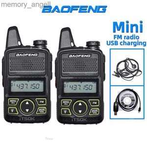 Walkie Talkie 2pcs baofeng BF T1 Mini Walkie Talkie comunicador de rádio amador Rádios bidirecionais portáteis profissionais estações de rádio cb transceptor HKD230922