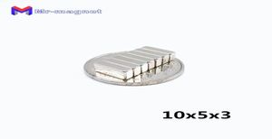 冷蔵庫マグネット100PCS N35 1053mm永久磁石1053スーパーストロングディミウムブロック10x5x3 NDFEB 10x5x3mm with nicelコーティング5556012