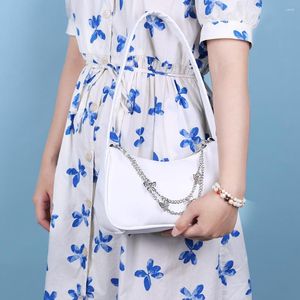 Evening Bags Ladies Vintage Butterfly Chain PU Pure Color Mini Handbag Shoulder Underarm
