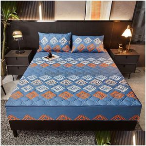 Mattress Pad Quilted Printing Bed Er With Zipper Six Sides All Inclusive Tatami Sofa Bedspread Sheet Custom Size 221129 Drop Deliver Dhzlw