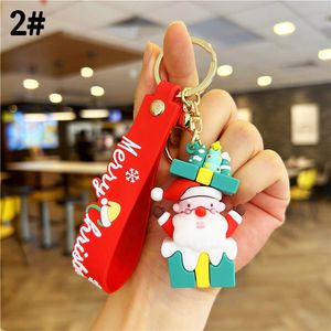For Mobile phone strap pendant New Santa Claus keychain car bag Christmas Snowman Keychain doll machine pendant small gift pendant
