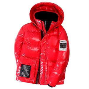 Mens Down Parkas Shiny Winter Jacket Men Women Brand Hooded Coat Short Thick Warm Parka Padded Puffer Clothing Clothes 230921
