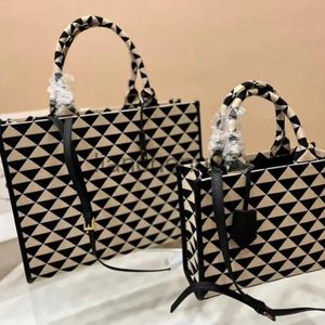 Evening Bags Women Handbag Designer Tote Bag Triangle Symbole Jacquard Fabric Handbags Large Totes Designers Shoulder Bags Cross Body Purses x0922