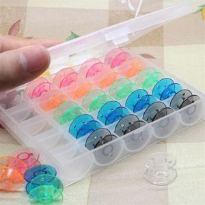 Sewing Notions & Tools 25Pcs Storage Box Colorful Plastic Empty Bobbins Machine Spools With Accessories325W