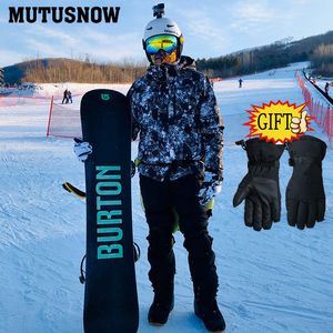 Kayak takım elbise Erkek kayak elbisesi açık sıcak su geçirmez rüzgar geçirmez nefes alabilen erkek kış snowboard ceket ve pantolon kar takım elbise seti 230922