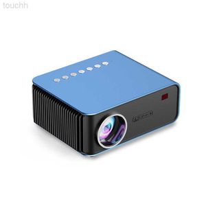 Projektory Nowy produkt T4 Projectors Home HD Mini Portable Projector Telefon komórkowy bezprzewodowy ten sam ekran hurtowy L230921 L230923