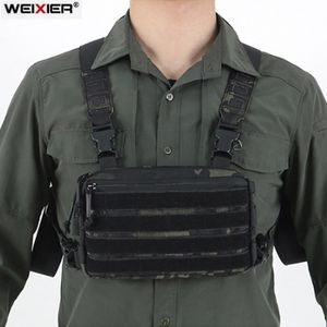 Torby zewnętrzne kamizelka taktyczna torba wojskowa CS Wargame piersi Rig Airsoft Magazine Burster Molle System Men Nylon Backpack 230921