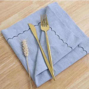 Table Napkin Customizable Colorful Durable Embroider Cloth Napkins Reusable Placemat For Kitchen Dining Decor El Restaurant Serving