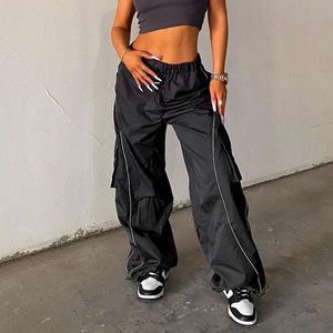 Men s Jeans 230227 Leggings Sports Pants Black European and American Spicy Girls Versatile Loose Relaxed Wide Leg 230922