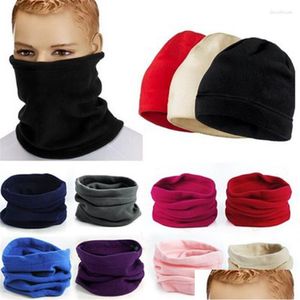 Bandanas Winter Men Women Hiking Face Er Snowboard Ski Neck Warmer Gaiter Cycling Bicycle Tube Scarf Sports Thermal Half Mask Drop Del Dhvyq