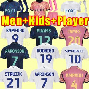 3xl 4xl 23 24 Bamford Llorente Leeds Unites Soccer Jerseys 2023 2024 Adams Aaronson Harrison Sinisterra James Men Kids Football Shirt Fan Wersja gracza