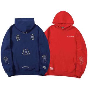 Erkekler Lüks Klasik Ceket Hoodies CH Hearts Marka Sweatshirts Tasarımcıları Fermuar Kapşonlu Süveter Erkekler Kadın Pullover Sanskrit Horseshoe Hoodie Üst Ceket M0yn