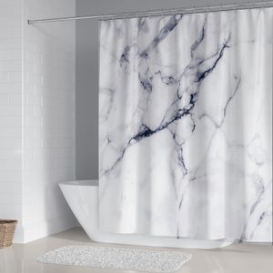 Shower Curtains Colourful Marble Shower Curtains for Bathroom Sets Fabric with 12 Hooks Watercolor Abstract Ink Paint Washable Printing Decor 230922