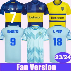 23 24 Boca Juniors MEDINA VILLA Mens Soccer Jerseys FERNANDEZ E. BENEDETTO CAVANI RAMIREZ VARELA VAZQUEZ Home Away 3rd Football Shirts Short Sleeve Uniforms