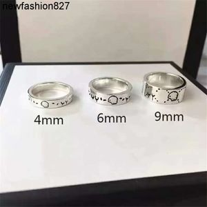 Bandringe Ring Luxus Mode Unisex für Männer Frauen Unisex Ghost Designer Ringe Schmuck Splitterfarbe