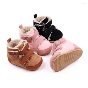 Primeiros caminhantes 6 meses sapatos de algodão de inverno 12 veludo quente botas de bebê 1 ano de idade meninas andando meninos ao ar livre