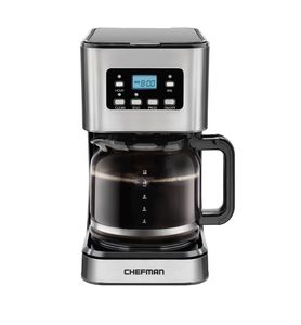 Chefman 12-Cupプログラム可能なコーヒーメーカー、正方形のステンレス鋼