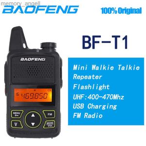 Walkie Talkie Mini UHF BF-T1 Rádio em dois sentidos Hotel Kids BaoFeng T1 Walkie Talkie Rádios em dois sentidos Estações profissionais portáteis HKD230922