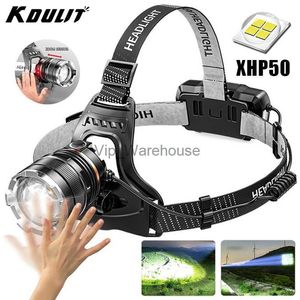 Head lamps XHP50 Induction Headlamp Multifunctional Zoom Headlamp USB Rechargeable Outdoor Camping Night Fishing Riding Multigear Mode HKD230922