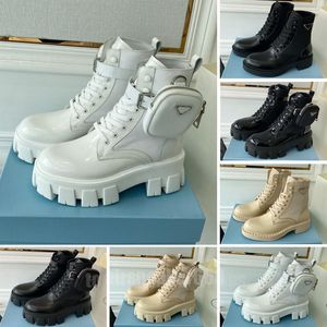 Women Designers Rois Boots Ankle Martin Boots and Nylon Boot military inspired combat boots nylon bouch attached to the ankle NO45