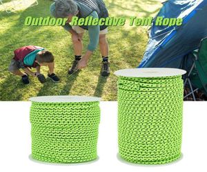 25mm 4mm 50M Reflective Tent Guyline Rope Paracord With 6 Guyline Adjusters Tensioners For Outdoor Camping Tent Awning Rope12853130