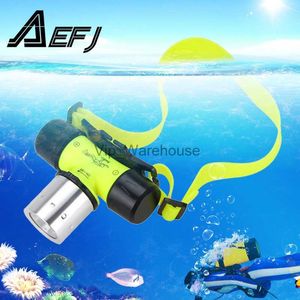 Head lamps XML LED 3 Mode Waterproof Scuba Diving Headlamp Underwater work Headlight Flashlight torch Light HKD230922