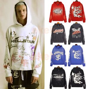 Hellstar Moda Uomo Felpa con cappuccio Lettera Modello Stampato Pullover Felpa casual Manica larga Pullover con cappuccio Street Donna Top Taglia S-XL