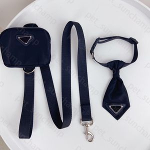 and Set Classic Leash Dog Collar with Detachable Bow Tie for Cats and Dogs