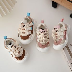 Sneakers Autumn Children Baby Anti kick Toe Toddler Shoes Breathable Mesh Sport For Boys Girls Cow Suede Upper Casual Shoe 230922