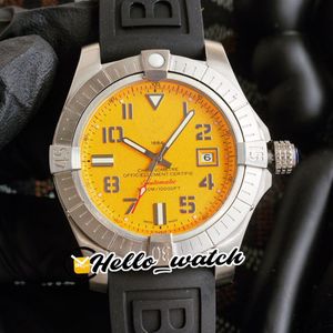 Nuovo II Seawolf A1733010 quadrante giallo orologio automatico da uomo cassa in acciaio 316L cinturino in caucciù nero orologi sportivi di alta qualità HWBE Hello 193r