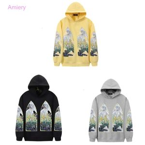 Autumn Winter Womens Hoodie American Colorful Pattern Hip Hop Couple Mens Top Sweater Loose Casual Hooded Plush Sweatshirts