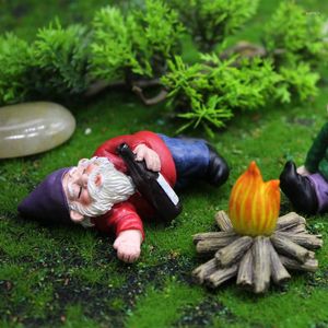 Bahçe Dekorasyonları Mini Reçine Yosun Mikro Peyzaj Dekorasyonu Açık Mekan Peri Minyatür Cüce Süsler El Sanatları Saksı Aksesuarları Elf