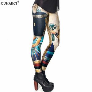 Leggings da donna CUHAKCI Pantaloni push up Cleopatra stampati digitali sexy Egitto Faraone Modello Fitness Leggins 230922