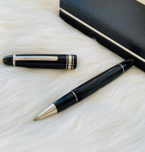 GIFTPEN High Quality 149 Luxury pens Silver gold rosegold Clip black resin Ink pen Ballpoint Pens for writing7449784
