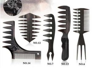 Hair Brushes Beard Comb Men Retro Slicked Back Style Tool Right Angel Texture Double Side Pomade Modeling E1507220166