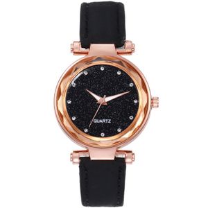 Casual Starry Sky Watch Kolny skórzany pasek Srebrny diament Kwarcowy Kwarc Watche Watches Ladies Wristwatches Manufacory Wholle202O