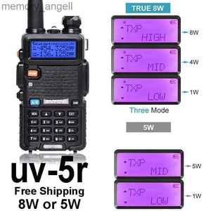 Walkie Talkie 2023 New Baofeng UV-5R 5W/8W True High Power Walkie Talkie Long Rang Dual Band Two Way Radio CB Portable UV5R HuntingHKD230922