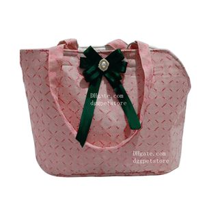 Trasportino per cani di design con borsa per gatti robusta con motivo classico a lettere, borsa per cani vegana, borsa per trasportini per gatti, trasportini per cani di piccola taglia, borsa per animali domestici di peso inferiore a 8 libbre Rosa C29