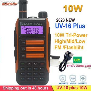 Walkie Talkie 2023 New Arrivic High Power 10W Transmiter Baofeng UV 16 Pro Plus Walkie-Talkie USB Long Range UV16 Radio Waterproof Transceiver HKD230922