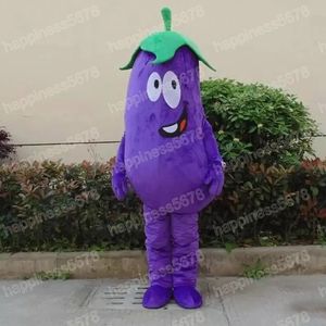 Costumi della mascotte della melanzana viola di prestazione Vestito del personaggio dei cartoni animati Vestito di carnevale per adulti Taglia Abiti di carnevale per feste di Natale di Halloween