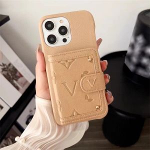 Designer Phone Case For IPhone 14 Pro Max 13 12 11 15 15pro Promax Fashion Card Holder Phones Cases Letter Printed Phones Cover CYG2392210-6