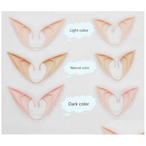 Máscaras de festa Elf Ear Halloween Fada Cosplay Acessórios Máscara de Vampiro para Látex Macio Falso 10cm e 12cm Sn961 Drop Delivery Home Garden Dhjng JJ 9.22