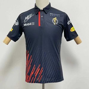 Męskie koszulki F1 2024 Kierowcy mistrz świata T-shirt Max Oddychany samochód Summer Nowy Formula One Polar Red Color Bull Racing Drużynów