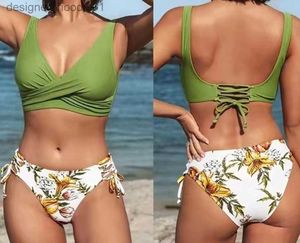 Women Swimodwear 2023 Kobiety stroje kąpielowe mody mody bikini scenopisanta kostiumów kąpielowych Trzy poniet wielokolorowe seksowne letnie czas panie kąpielowe garnitury plażowe ubrania damskie pływanie