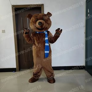 Halloween Brown Teddy Bear Mascot Costume High Quality Cartoon theme character Carnival Adults Size Christmas Birthday Party Fancy Outfit