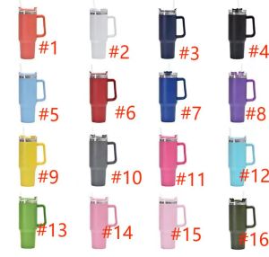 40oz Stainless Steel Mug with Handle Lid Straw Large Capacity Outdoor Mug Portable Thermos Cup 5544
