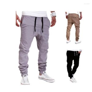 Calças Masculinas Quatro Estações Lazer Moda Tendência Lace Up Calças Esportivas Elásticas Virilha Aberta