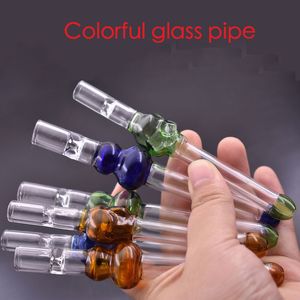 Großhandel Kürbisglas Handtabakpfeife Mix bunte Schädelform Zigarettenfilter Fledermaus One Hitter Pfeifen zum Rauchen von Shisha-Zubehör