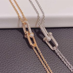 Brand Pure 925 Sterling Silver Jewelry For Women Steam Punk Necklace Party Pendant Fashion Punk Rose Gold Party Necklace2796